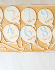 Globos de madera del mes "Mi primer año"