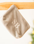 Pochette en velours personnalisée