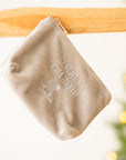 Pochette en velours personnalisée