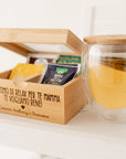Set Scatola Tè + Tazza in vetro personalizzati