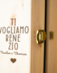 Scatola portavino in legno personalizzato