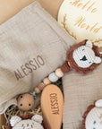 Set de regalo de nacimiento de león - Personalizado