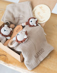 Set de regalo de nacimiento de león - Personalizado