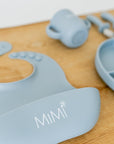 Set Pappa azzurro polvere con Bavaglino personalizzato
