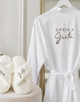Vestaglia + Pantofole per Sposa e Damigelle