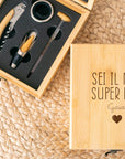 Elegante Set 4 accessori da vino personalizzato
