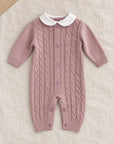 Tutina Misto Lana Treccia Rosa Antico