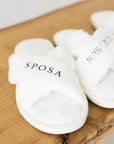 Pantofole sposa e damigelle personalizzate