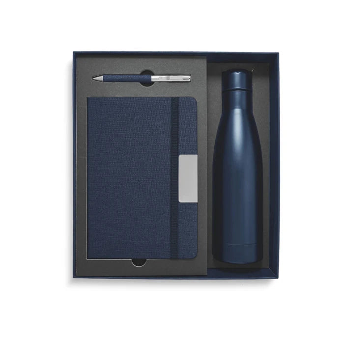 "SUMMIT" Set Regalo Notebook, Penna e Borraccia Termica Personalizzata