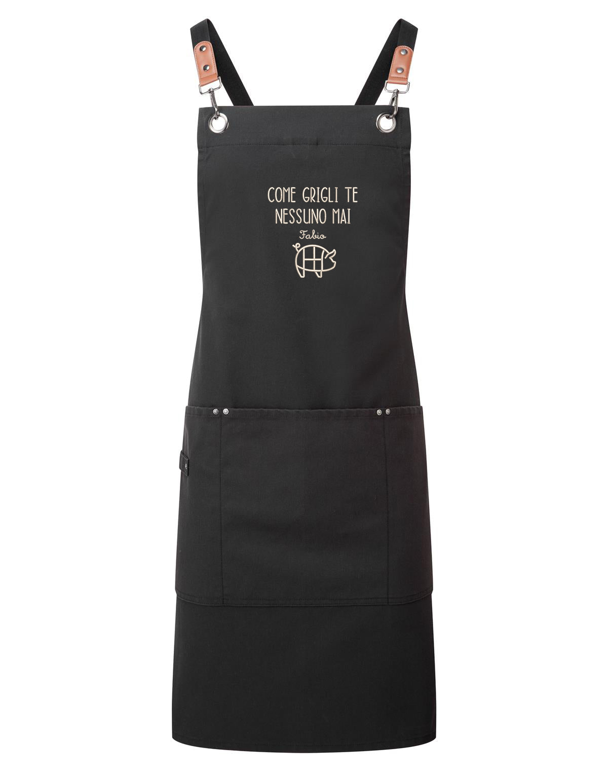 Grembiule "Clip &amp; Clasp" di Design con ricamo personalizzato