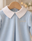 Tutina in Ciniglia Natale Azzurro Collo a punta