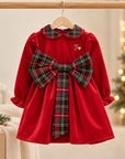 Combinaison chenille de Noël Tartan vert avec broderie personnalisée