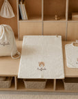 Set Completo Asilo (Bavaglino + Asciugamano + Sacca) con ricamo personalizzato