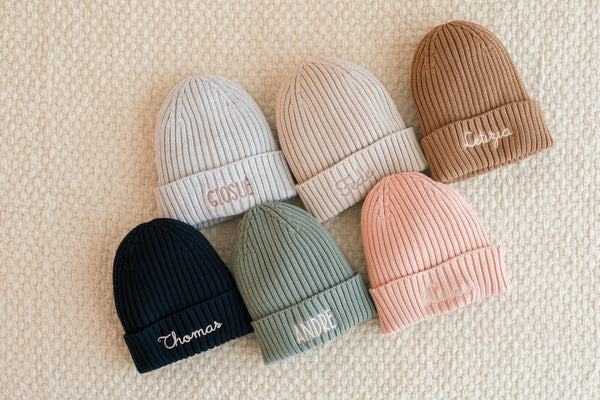 Berretto Bambino in Cotone personalizzato con ricamo