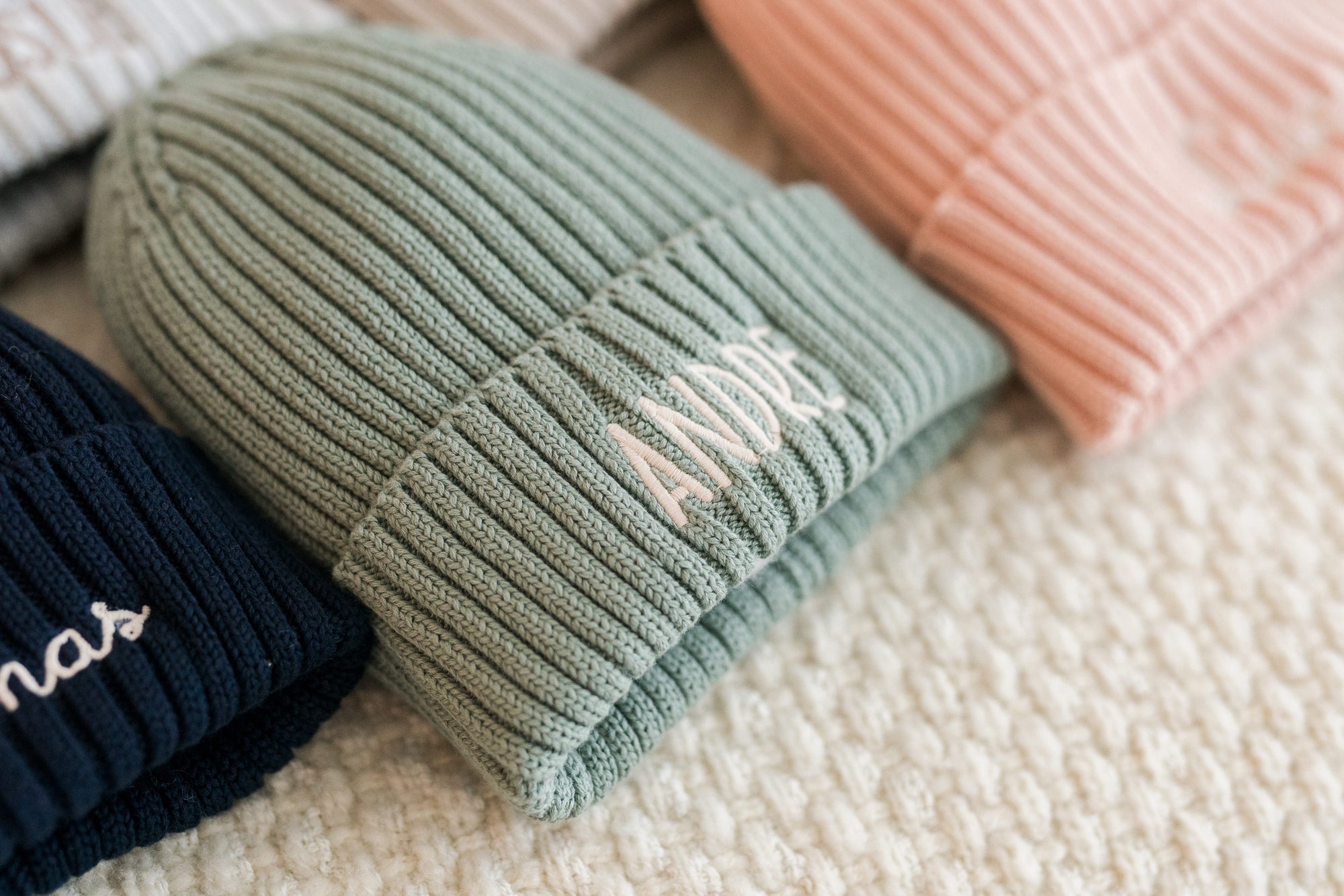 Berretto Bambino in Cotone personalizzato con ricamo