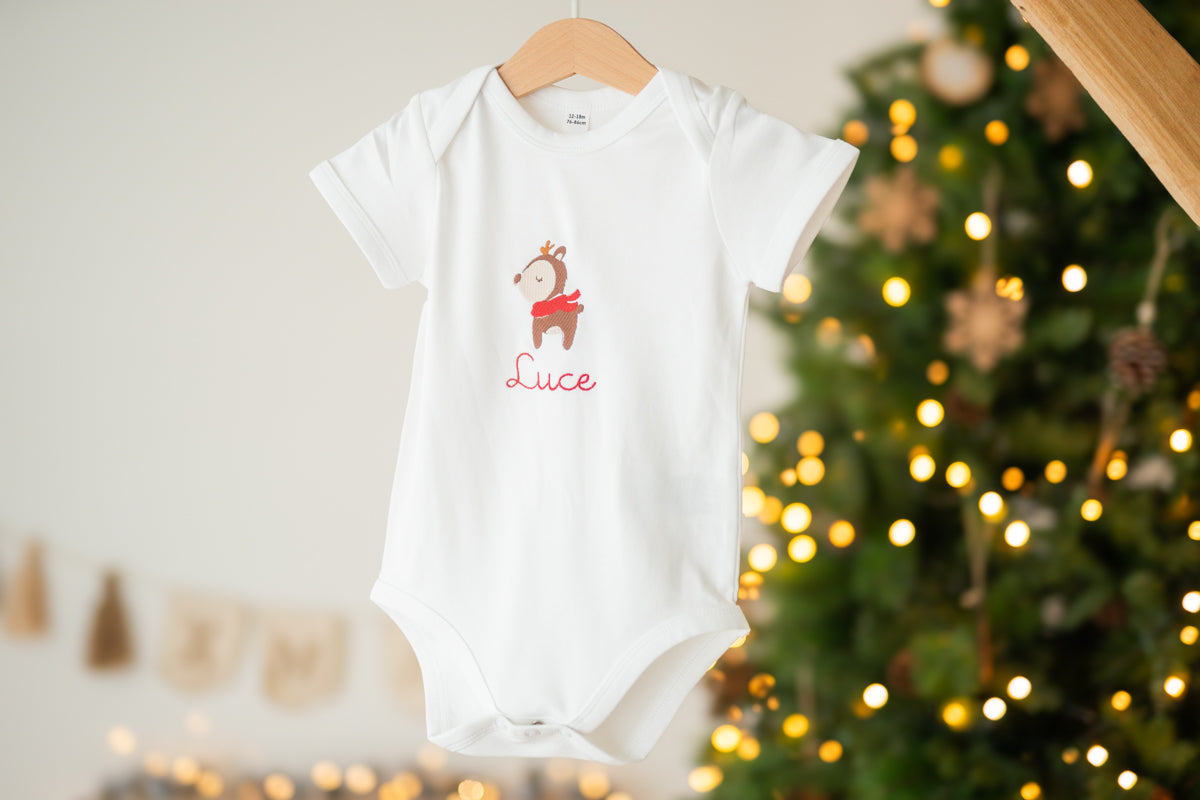 Body Ricamato Bambino Natale