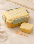 Boîte à collations d'échecs jaune