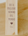 Scatola Vino in  legno Festa dei Nonni