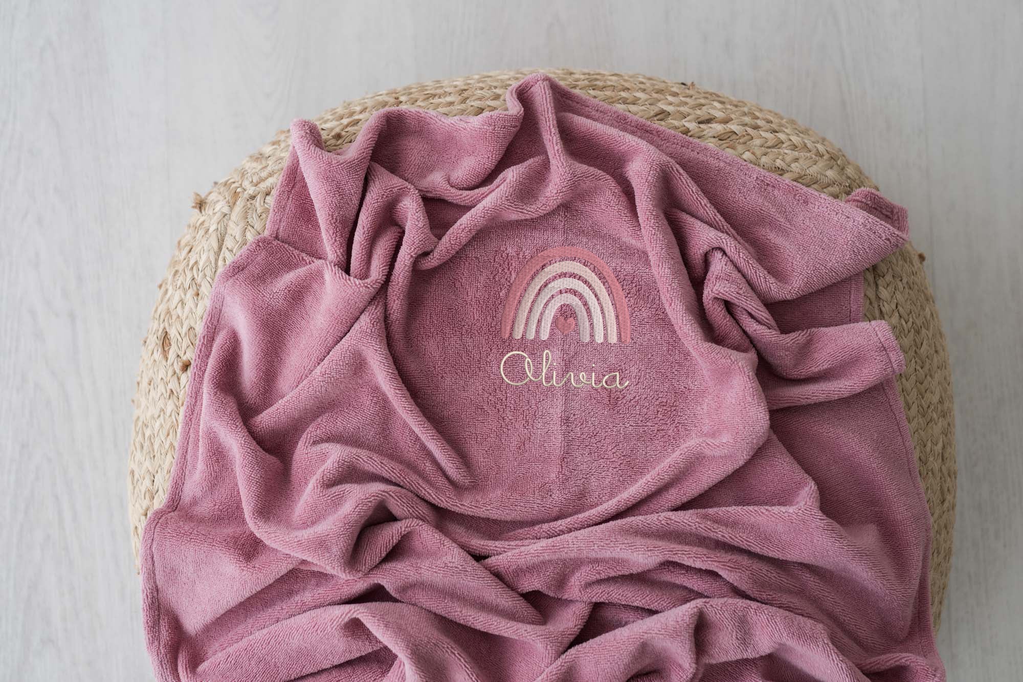 Copertina in Bamboo ricamata