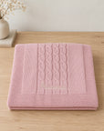 Copertina Treccia Misto Lana Rosa Antico