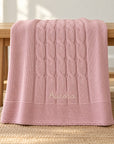 Copertina Treccia Misto Lana Rosa Antico