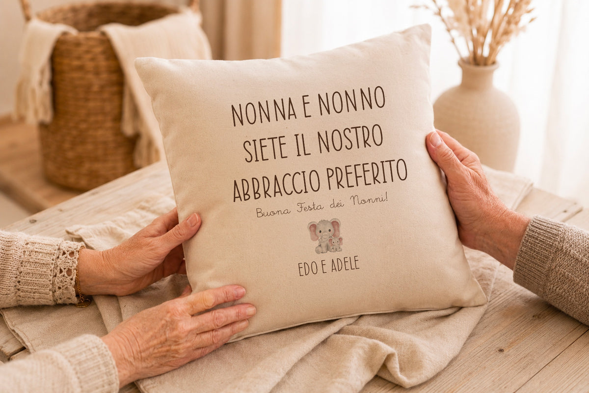 Cuscino con dedica personalizzata