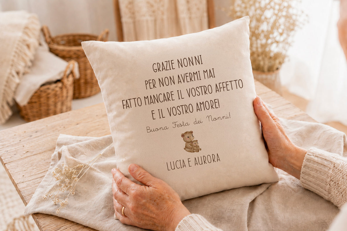 Cuscino con dedica personalizzata