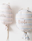 Cuscino a Palloncino in Piquet a Righe personalizzato