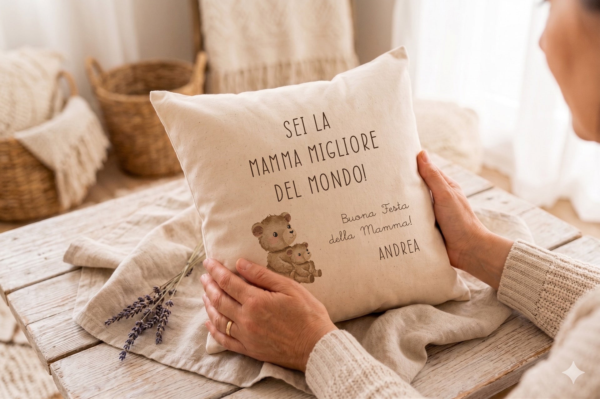 Cuscino Personalizzato idea regalo Festa dei nonni Migliori Forma Cuscini Quadrato Grafica Nonna
