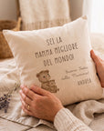 Cuscino con dedica personalizzata