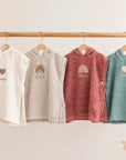 Poncho in cotone con ricamo personalizzato