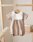 Barboteuse en laine mélangée Rose Antique avec broderie personnalisée