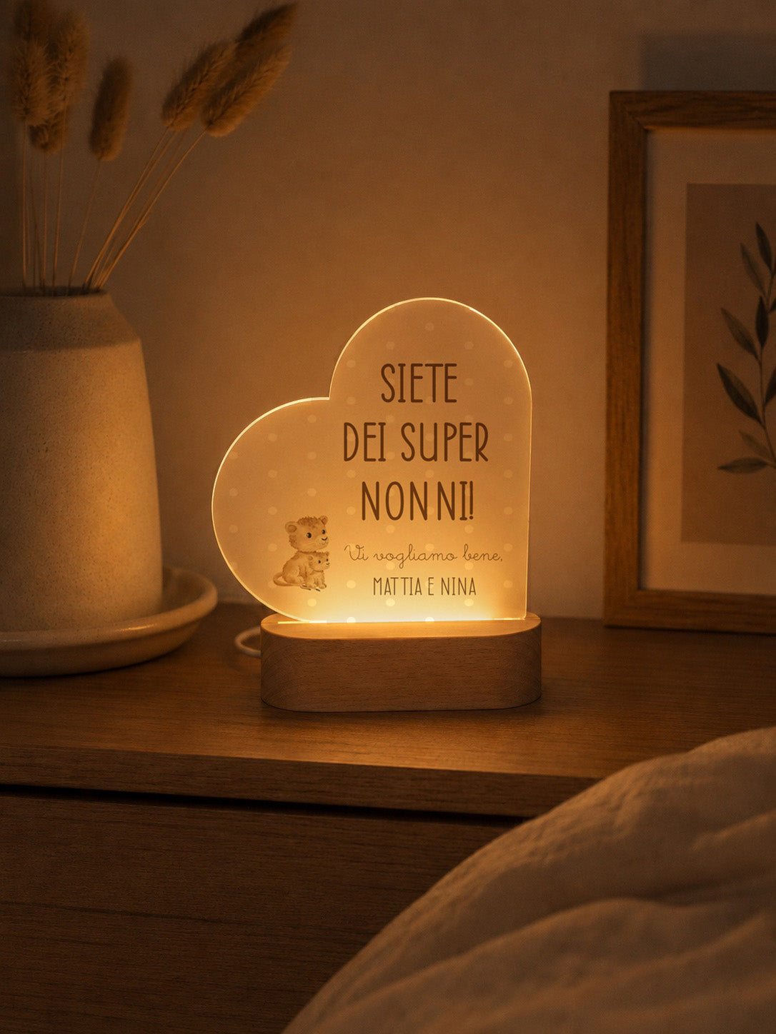 Lampada notturna personalizzata