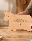 Tagliere Cow con incisione