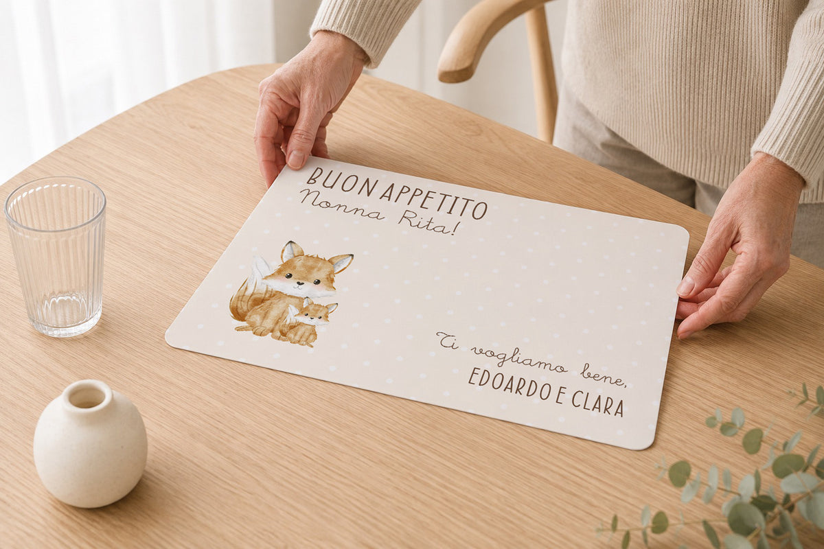 Tovaglietta plastificata con Dedica Personalizzata