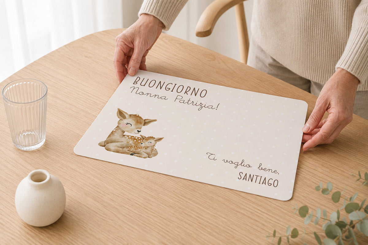 Tovaglietta plastificata con Dedica Personalizzata