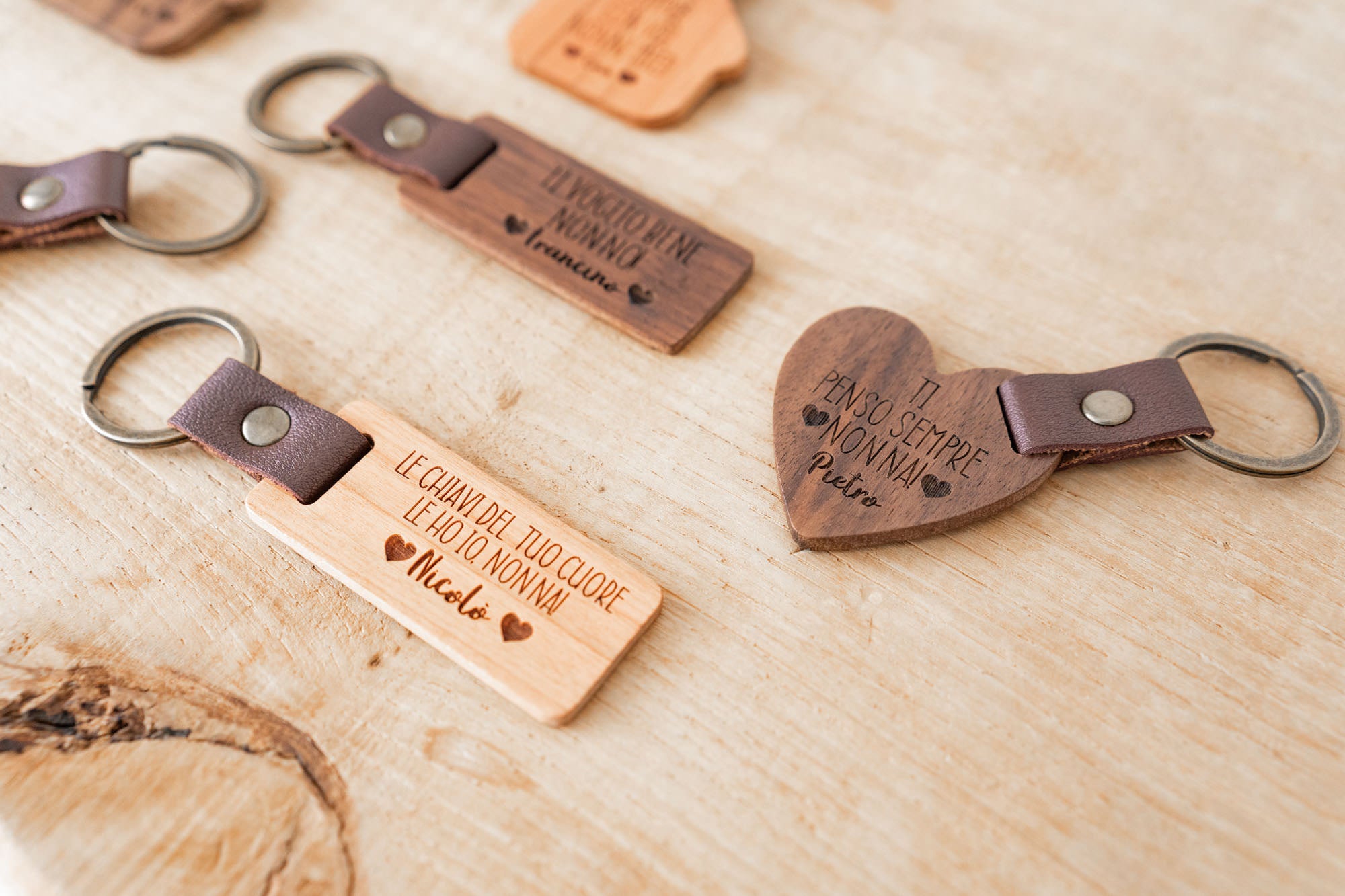 Portachiavi in Legno personalizzato