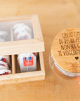 Set  Scatola Tè + Tazza in vetro personalizzati