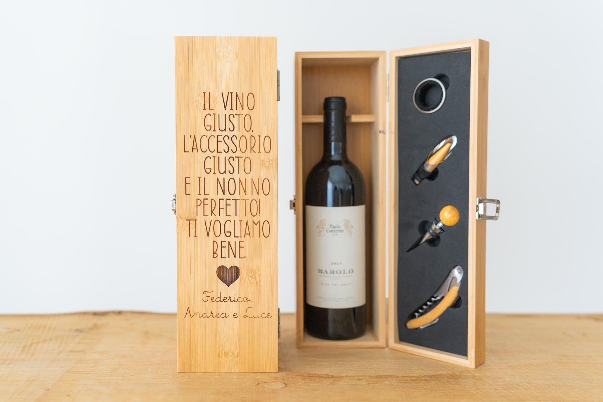 Scatola per Vino con Accessori personalizzato