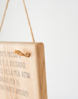 Quadretto con dedica personalizzata