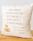Cuscino con dedica personalizzata