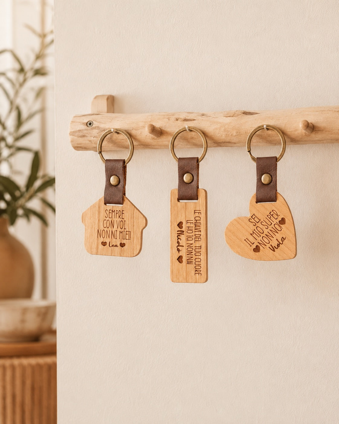 Portachiavi in Legno personalizzato