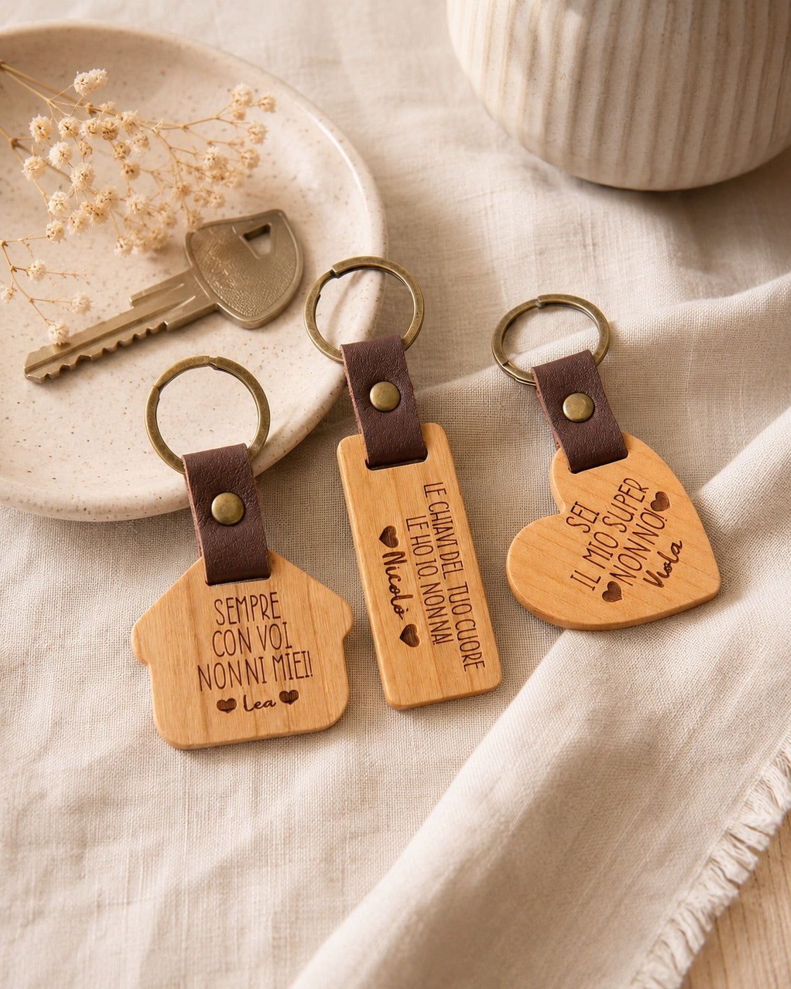 Portachiavi in Legno personalizzato