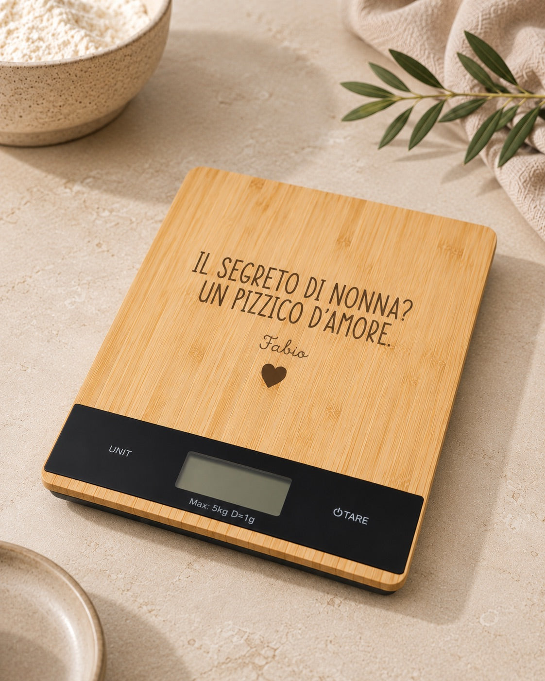 Bilancia personalizzata
