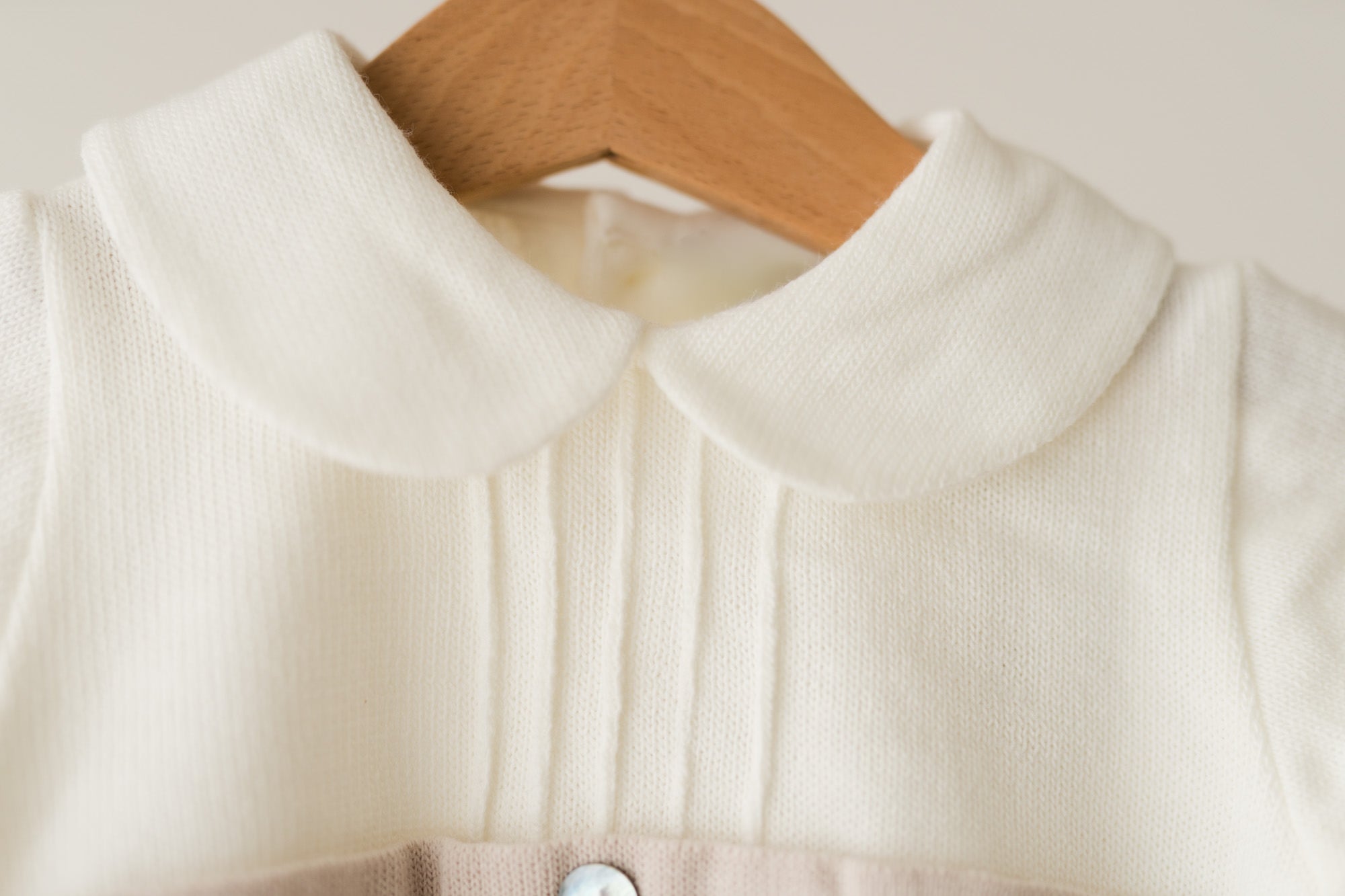 Tutina misto lana Beige con ricamo personalizzato