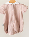 Pagliaccetto Jersey Rose con ricamo personalizzato