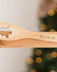 Cucchiaio Natalizio in legno con incisione personalizzata