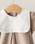 Barboteuse en laine mélangée Rose Antique avec broderie personnalisée