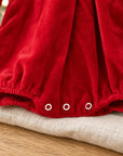 Pagliaccetto di Natale in Ciniglia Rosso Collo Bavetta
