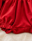Combinaison chenille de Noël Tartan vert avec broderie personnalisée